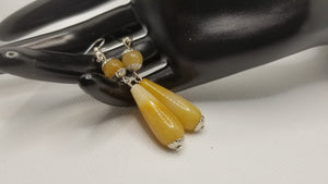 Natural Topaz Jade Earrings