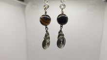 Load image into Gallery viewer, Black banded Agate Earrings
