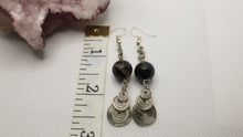 Load image into Gallery viewer, Black banded Agate Earrings
