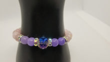 Load image into Gallery viewer, Rose Quartz and Purple Agate Bracelet
