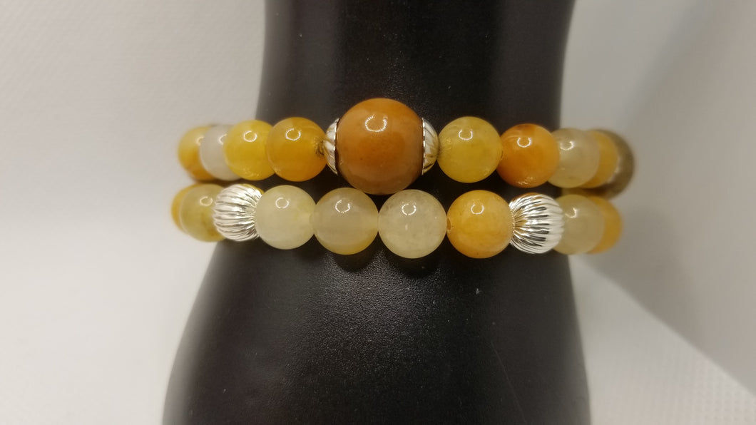 Yellow Topaz Jade Bracelets