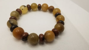 Mahogany Obsidian and Agate Bracelet