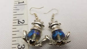 Crystal Frog Earrings