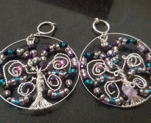 Purple Butterfly Earrings