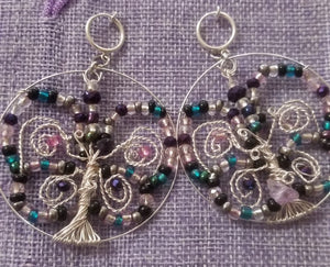 Purple Butterfly Earrings